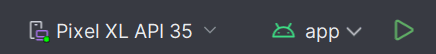 Drop-down for available devcies in Android Studio